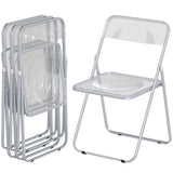 Chaises pliantes acrylique transparentes — Lot de 4