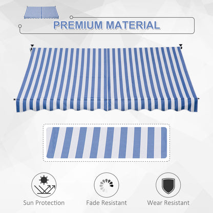 Store rétractable manuel patio sol plafond 305x152cm ajustable