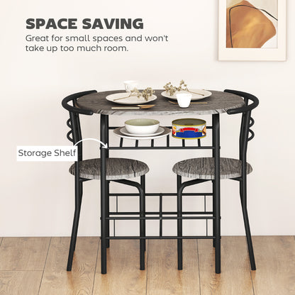 Ensemble table et chaises de cuisine 3 pièces
