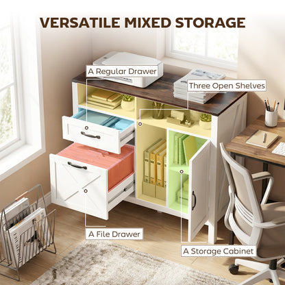 Classeur latéral de bureau style rustique
