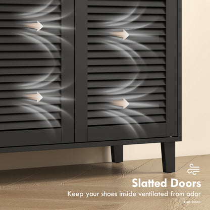 Armoire à chaussures 4 niveaux avec 2 portes
