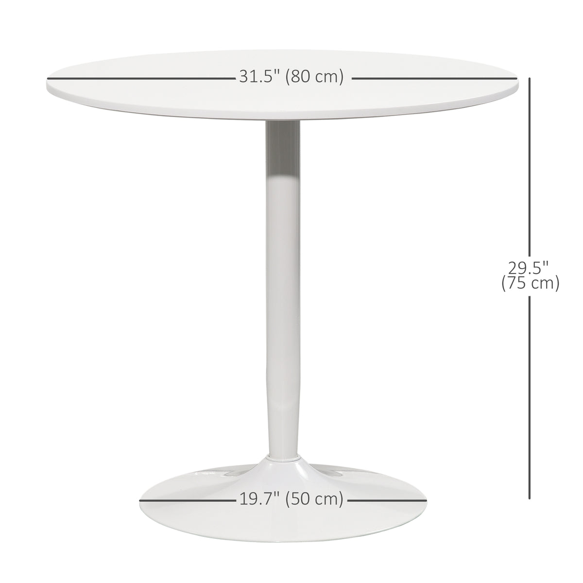 Table de cuisine ronde pour 2 personnes