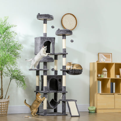 Arbre à chat multi-niveaux 192 cm avec 8 griffoirs
