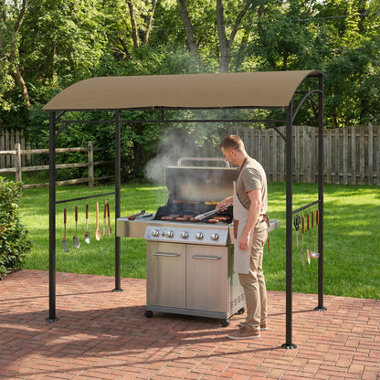 Gazebo BBQ courbé 7' x 5'