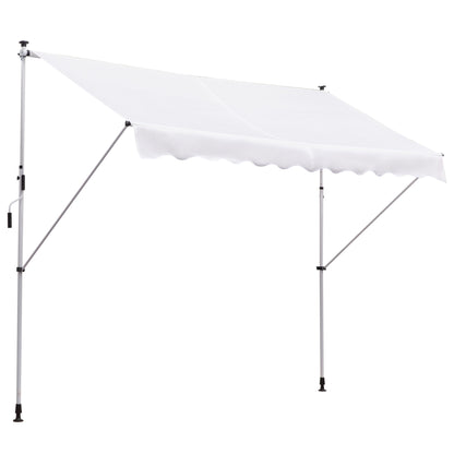 Store rétractable manuel patio sol plafond 305x152cm ajustable