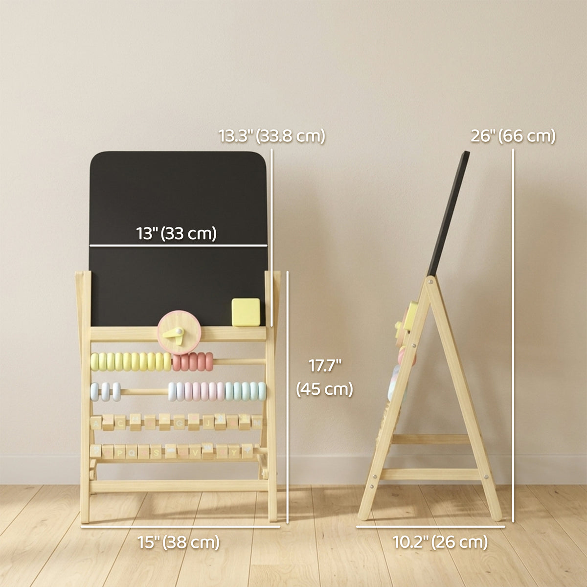 Chevalet d art pour enfants en bois double face