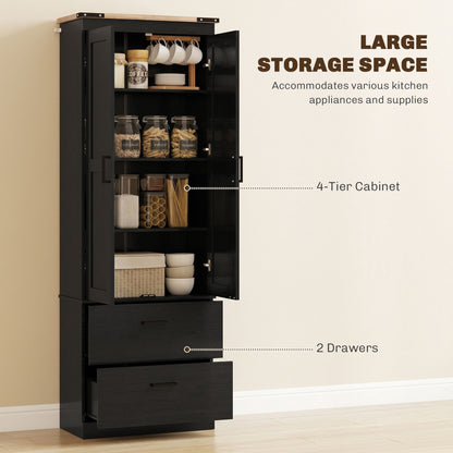 Armoire de cuisine haute 4 niveaux avec tiroirs