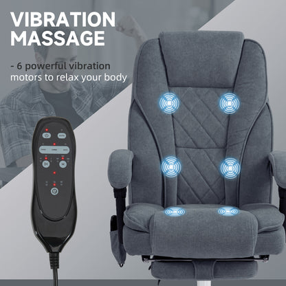 Chaise bureau massage inclinable avec repose-pieds ajustable