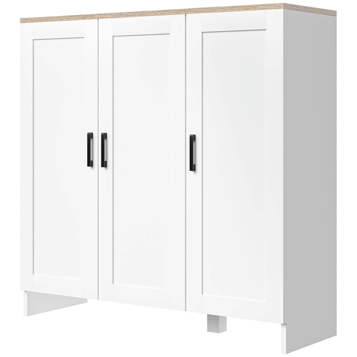 Buffet moderne avec portes shaker et tablettes ajustables