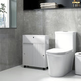Meuble de rangement pour salle de bains mince sur roulettes