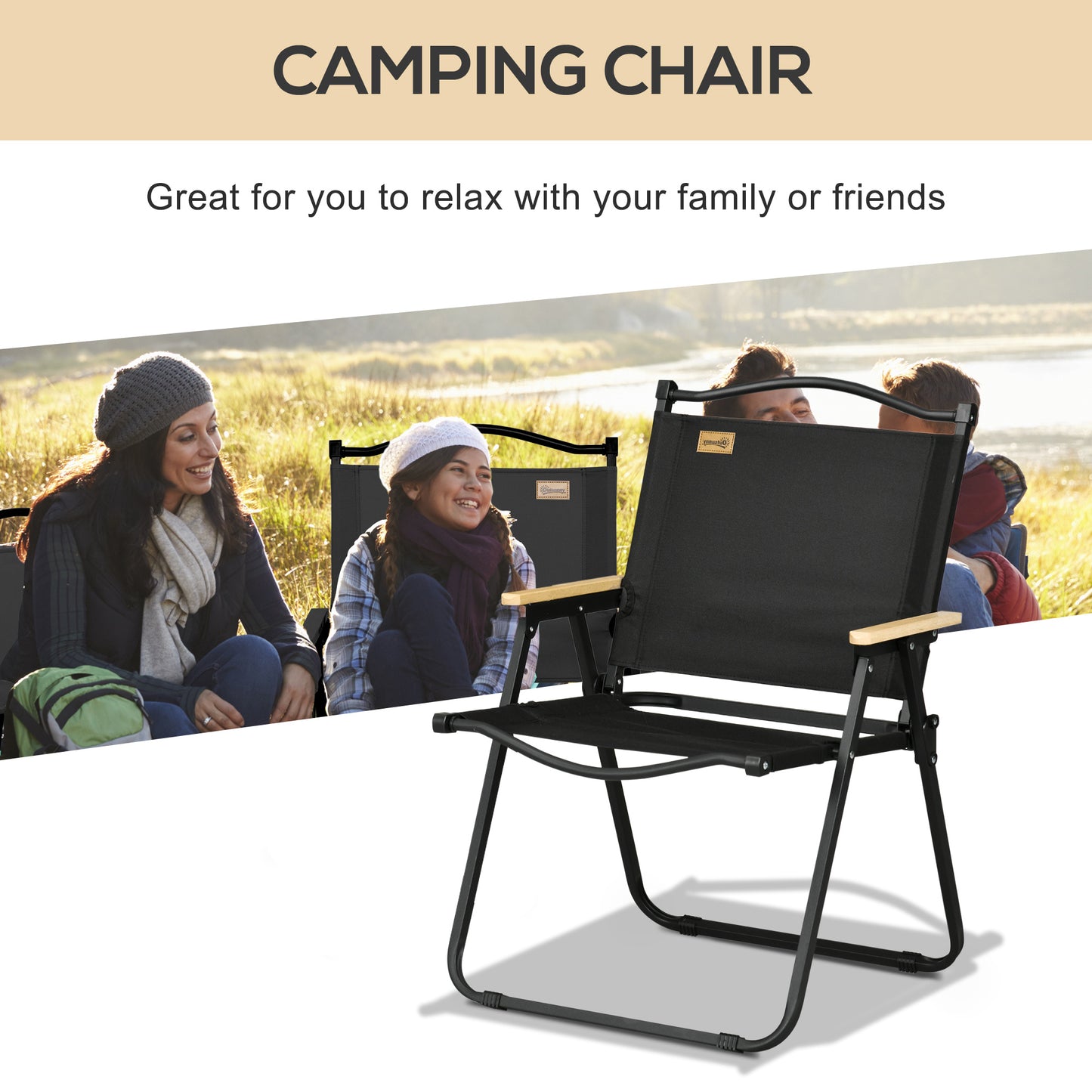 Chaise de camping pliable portable légère tissu Oxford