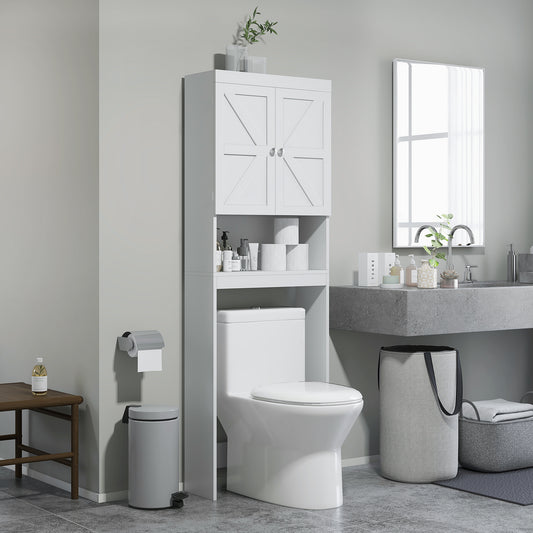 Meuble de rangement de salle de bain au-dessus des toilettes