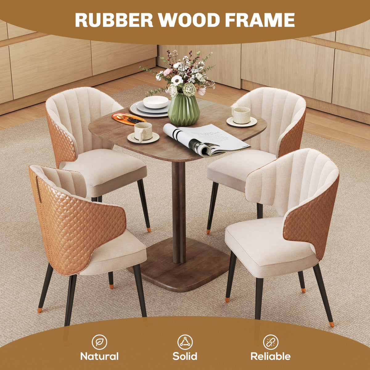 Table à manger moderne en bois
