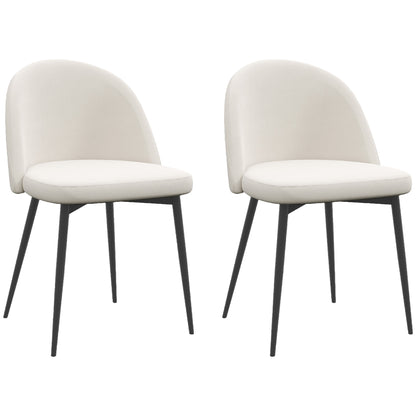 Chaises salle manger dossier mi-hauteur velours ensemble 2