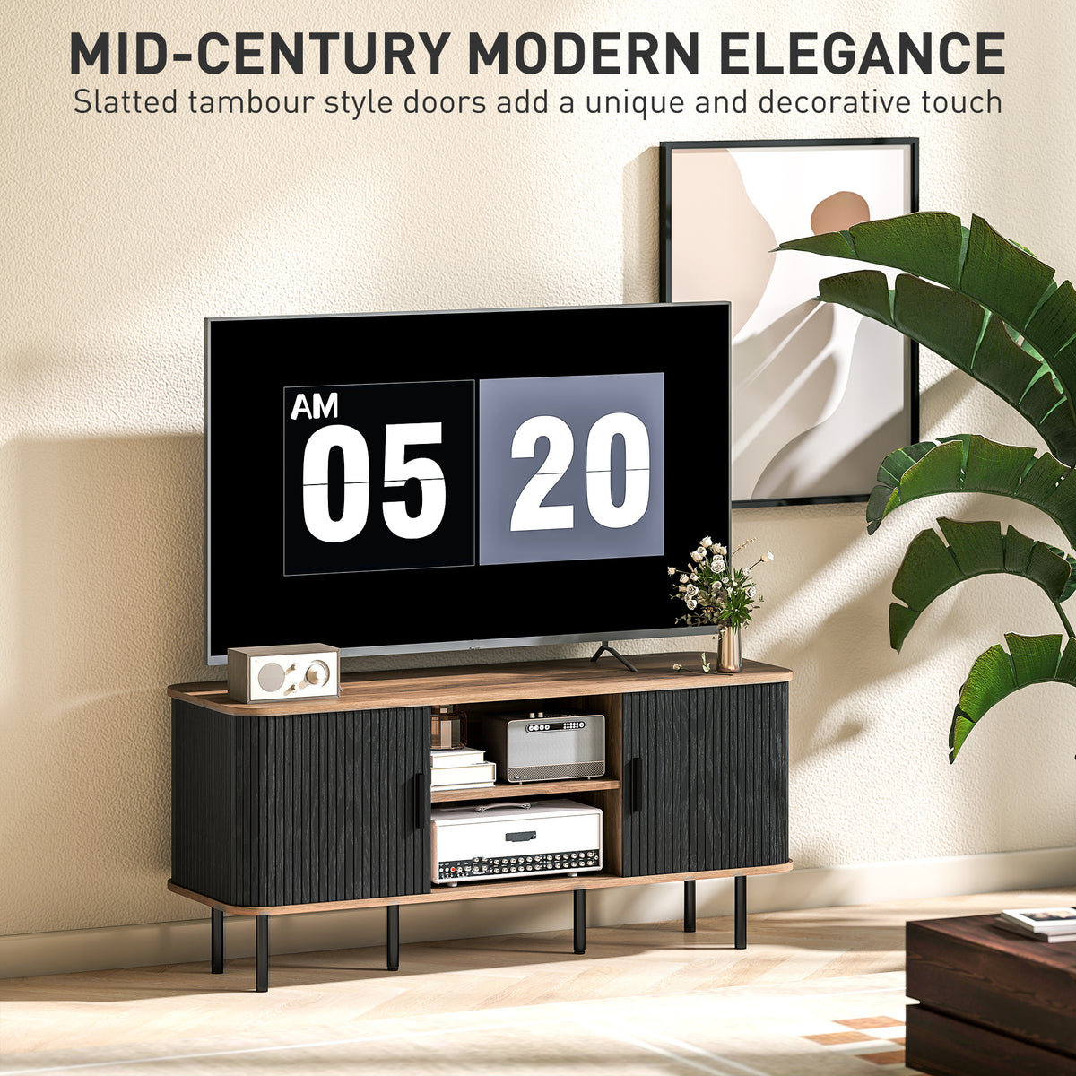 Meuble TV avec rangement pour télé jusqu'à 55 po
