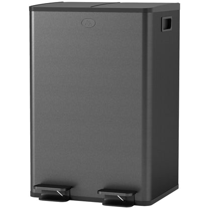 Poubelle double à pédale 2 x 28 litres