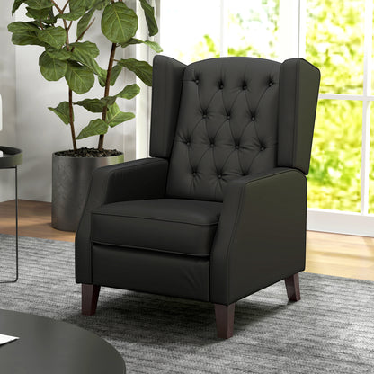 Fauteuil d'appoint cuir synthétique rembourrage épais — kaki