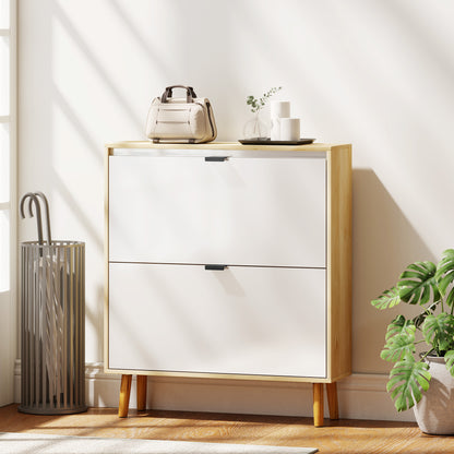 Meuble à chaussures étroit porte-chaussures moderne à rabats