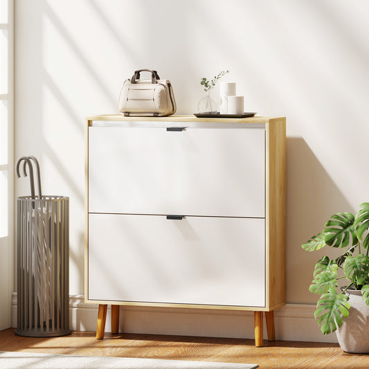 Meuble à chaussures étroit porte-chaussures moderne à rabats