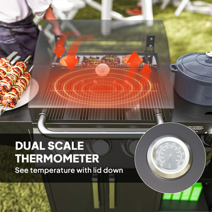 Barbecue à gaz 3 brûleurs avec brûleur latéral
