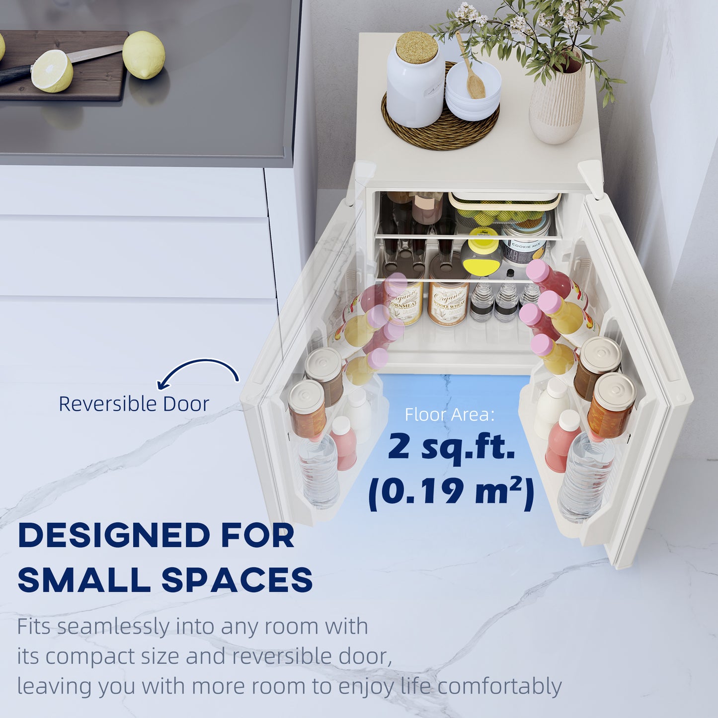 Mini réfrigérateur compact 69 L avec congélateur