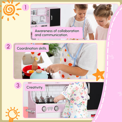 Cuisine de jeu enfants avec tableau noir et glaçons