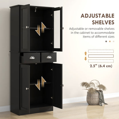 Armoire de cuisine garde-manger autoportante style fermette