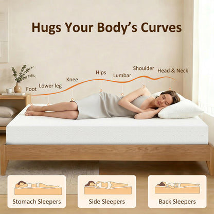Matelas mousse à mémoire de forme gel rafraîchissant 20 cm