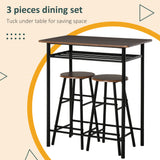 Ensemble comptoir 3 pièces avec table et tabourets