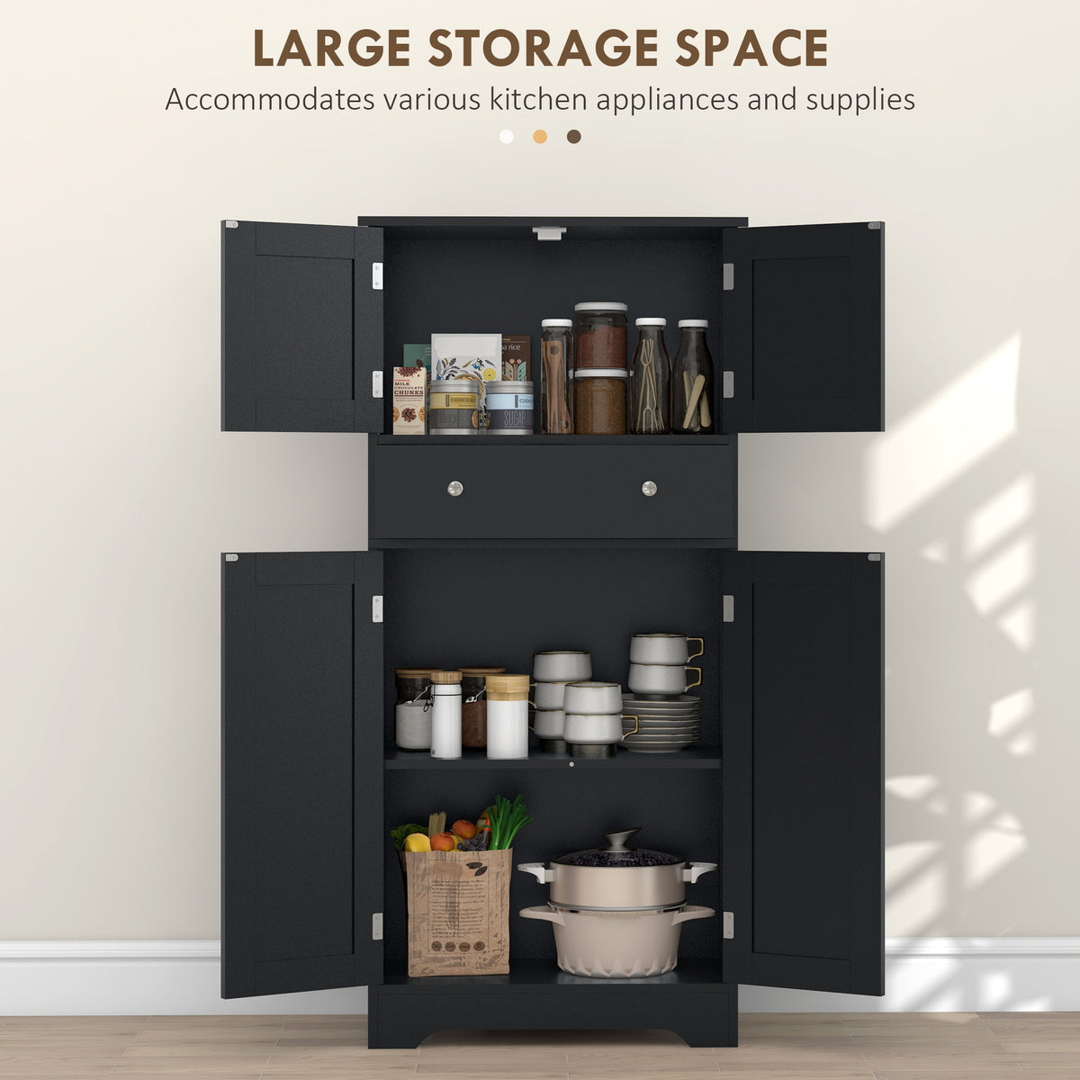 Armoire de cuisine moderne avec portes et tiroir