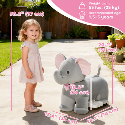 Jouet porteur éléphant électrique pour enfants