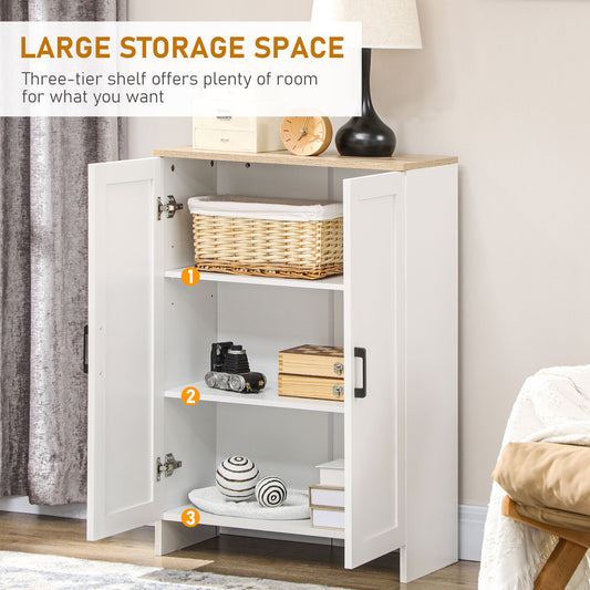 Armoire de rangement avec portes et étagère ajustable