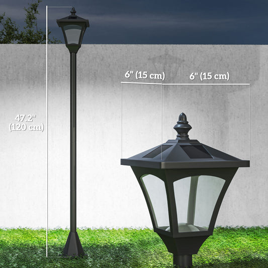 Lampadaire solaire extérieur style lampe de rue