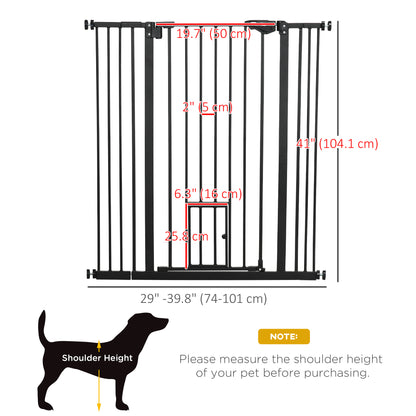 Barrière pour chien intérieure 104 cm ouverture facile