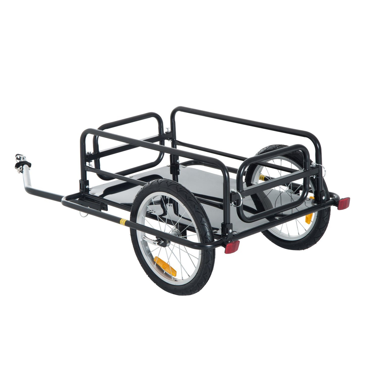 Remorque vélo cargo pliable acier robuste