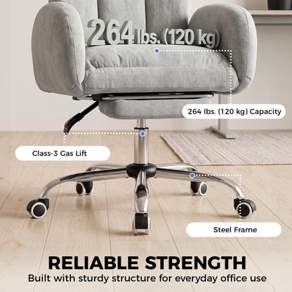 Chaise de bureau ergonomique avec repose-pieds