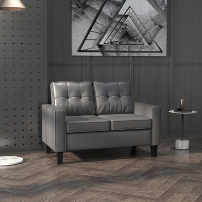 Causeuse 2 places cuir synthétique 130 cm