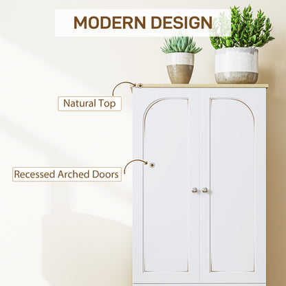 Armoire-garde-manger haute 4 portes avec tablettes ajustables
