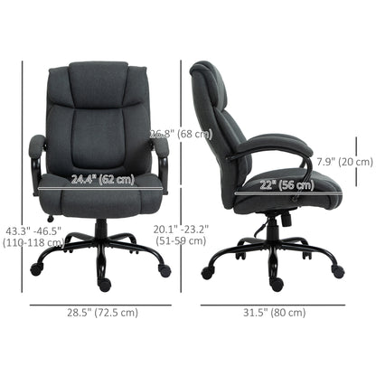 Chaise de bureau ergonomique en lin pivotante