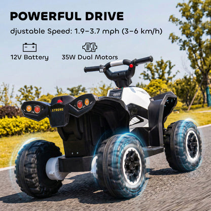 Quad électrique enfant avec musique et phares
