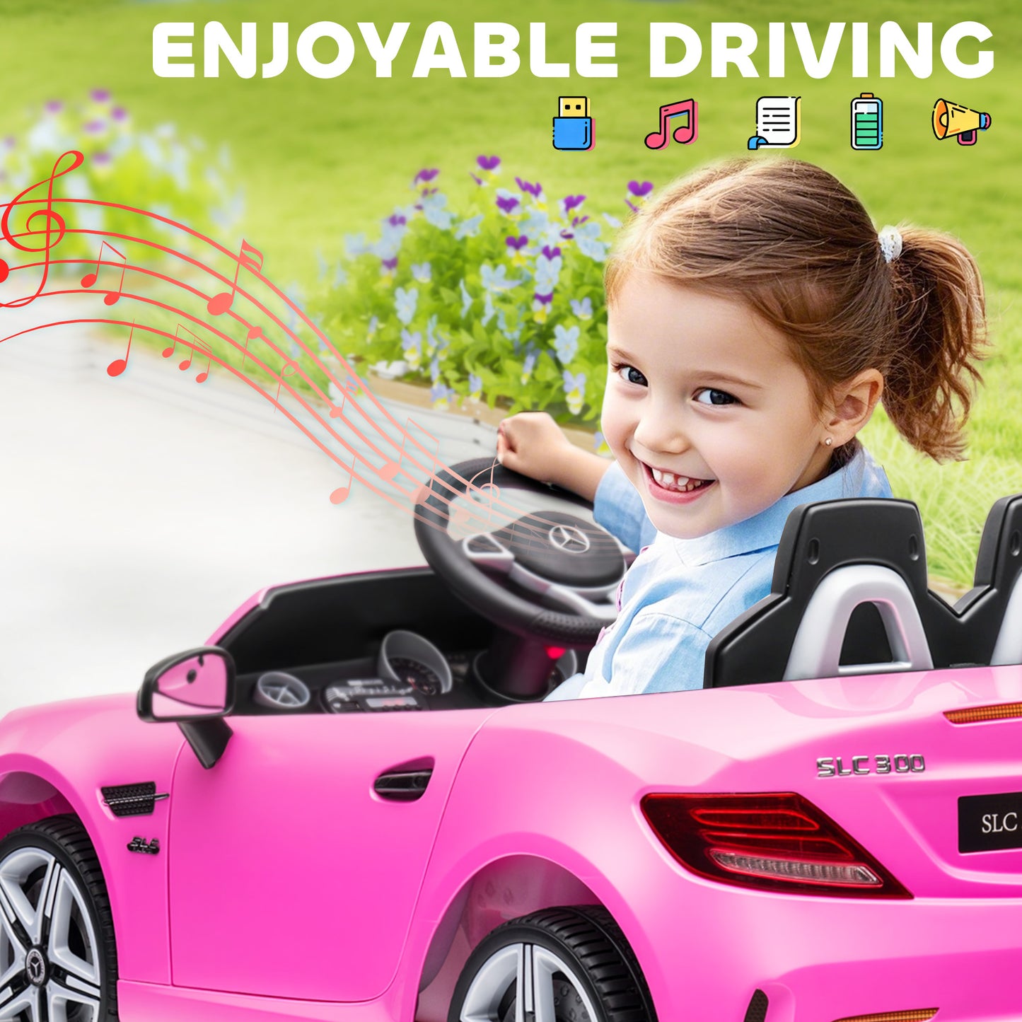 Voiture électrique enfant télécommande parentale double moteur 3-6 ans