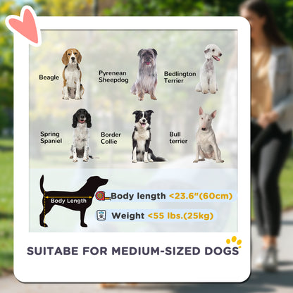 Poussette pliable pour grands chiens avec roues amortissantes