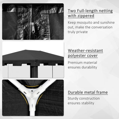 Gazebo Outsunny 10×13 pi avec Murs Moustiquaire - Tente de Jardin