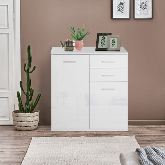 Buffet de rangement lustré avec tiroirs