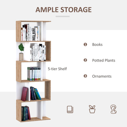 Bibliothèque géométrique 5 niveaux en S