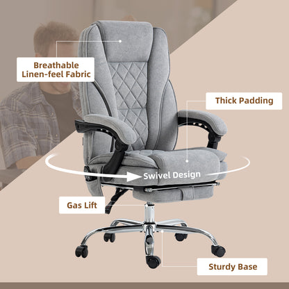 Chaise bureau massage inclinable avec repose-pieds ajustable