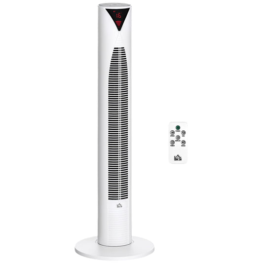 Ventilateur tour oscillant 3 vitesses minuterie 12h télécommande