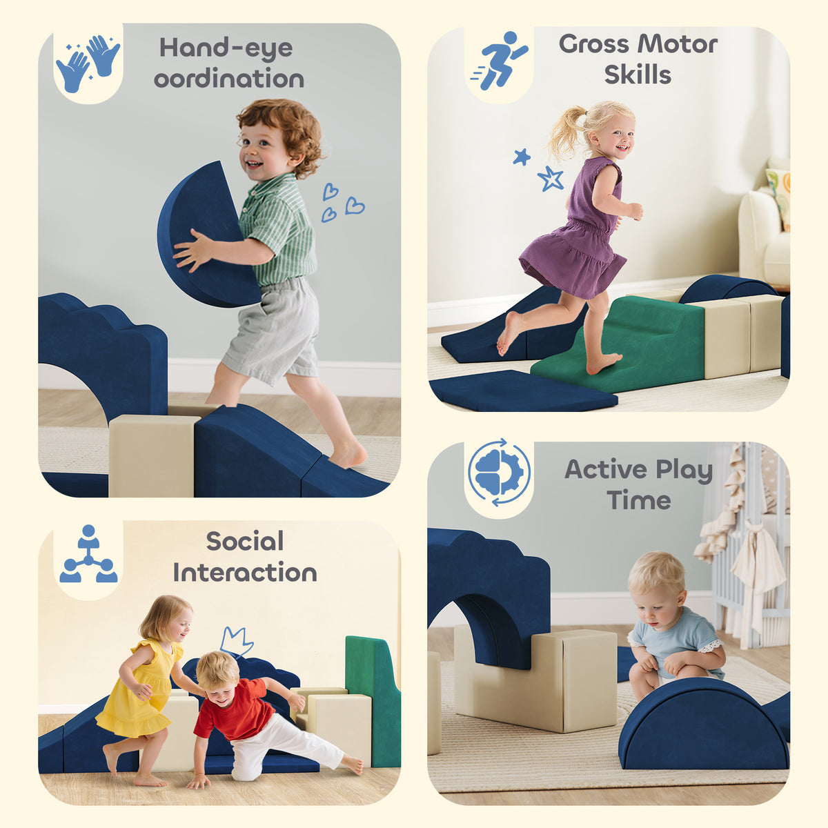Ensemble de jeu souple pour bebe — Lot de 7
