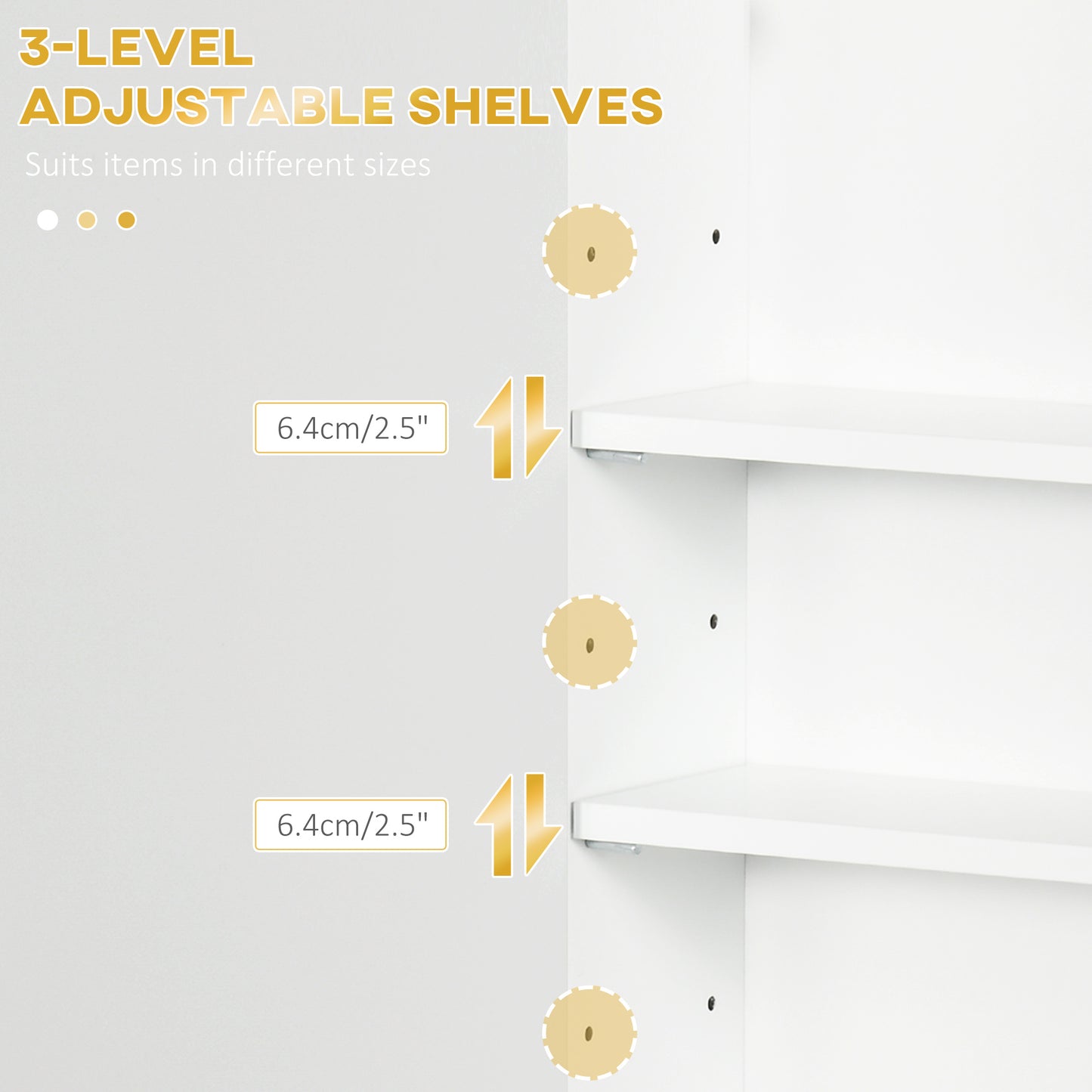 Armoire murale salle de bain avec étagères ajustables