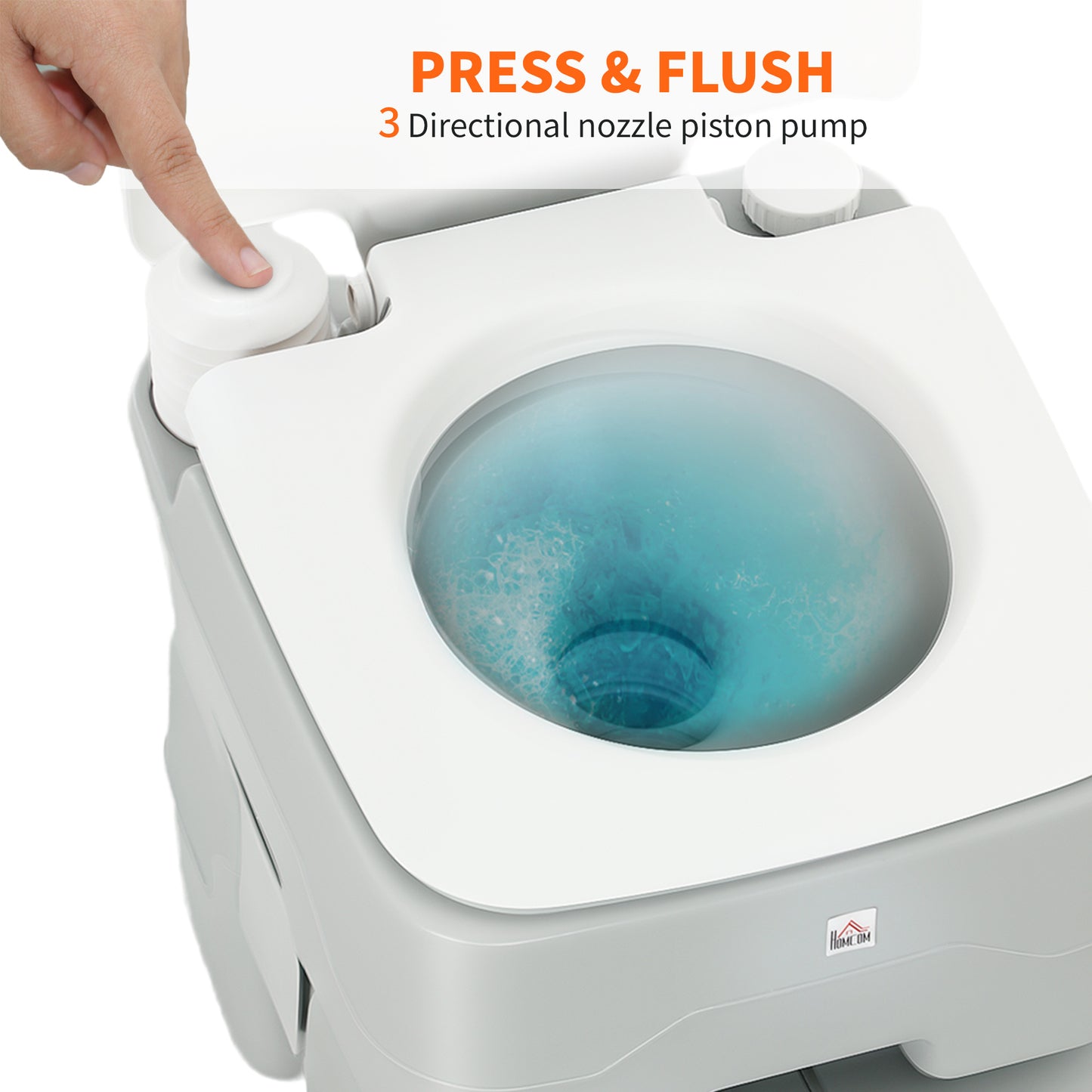Toilette portable de camping rinçable avec réservoirs 20L
